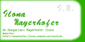 ilona mayerhofer business card